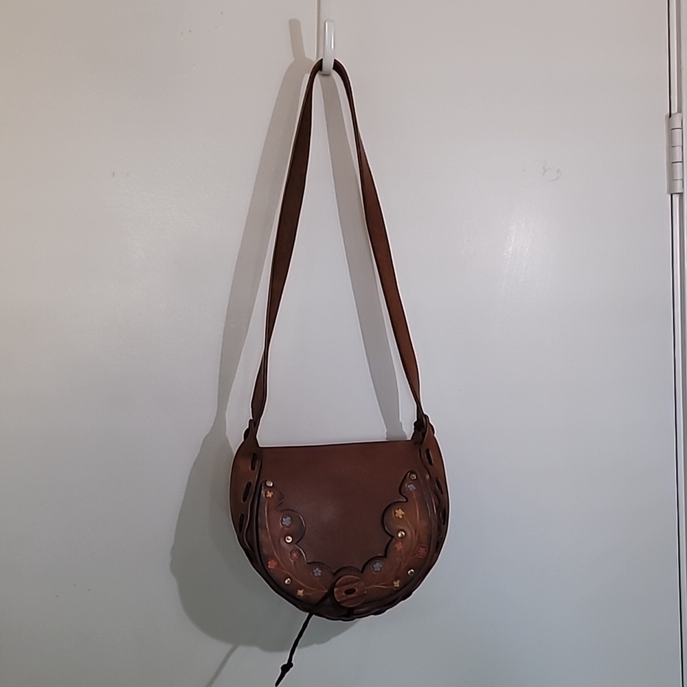 Leather Boho Canteen Style Bag